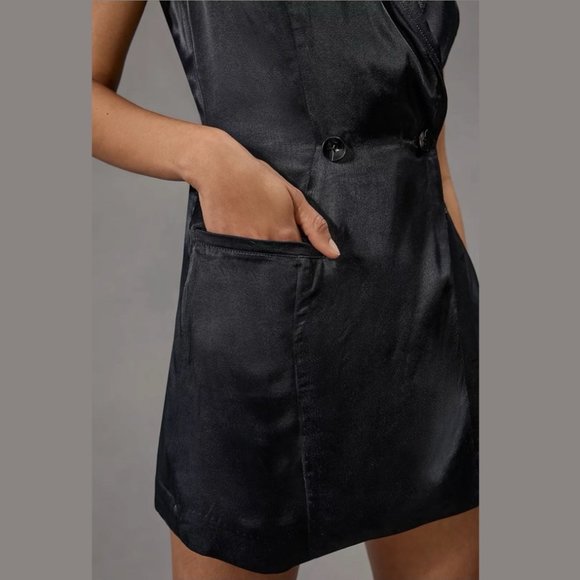 Anthropologie Blazer Romper in Black NWT - Picture 3 of 7